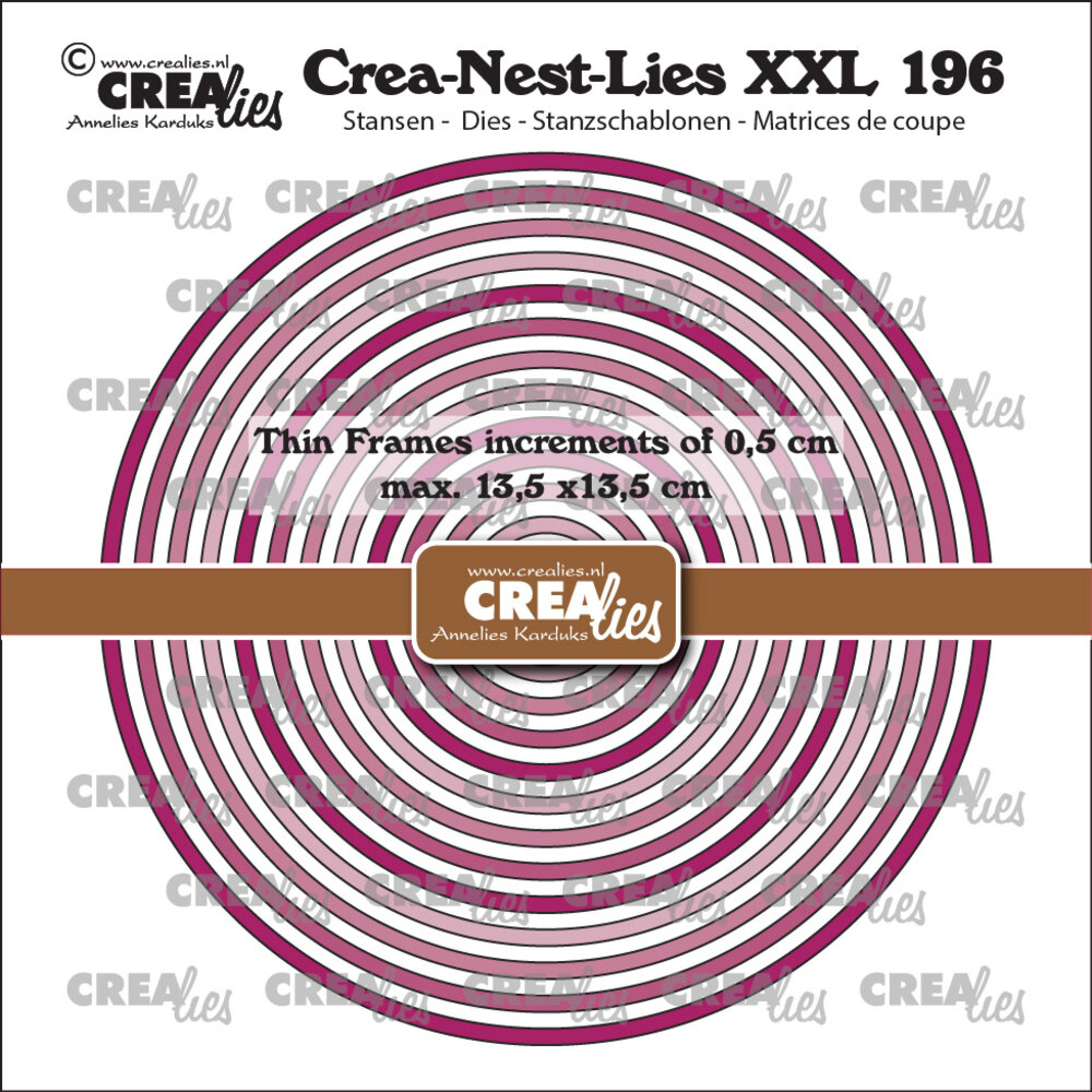 Crealies Crea-Nest-Lies XXL Dies Thin Frames Circles Smooth (CLNestXXL196)