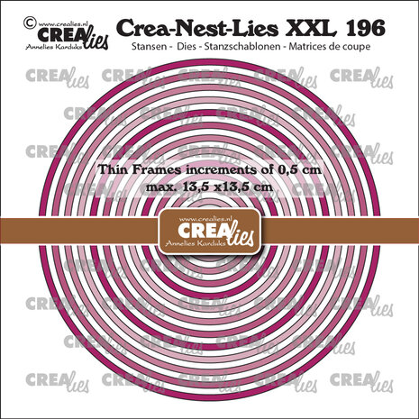 Crealies Crea-Nest-Lies XXL Dies Thin Frames Circles Smooth (CLNestXXL196)