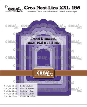 Crealies Crea-Nest-Lies XXL Dies Panel D Smooth (CLNestXXL195)