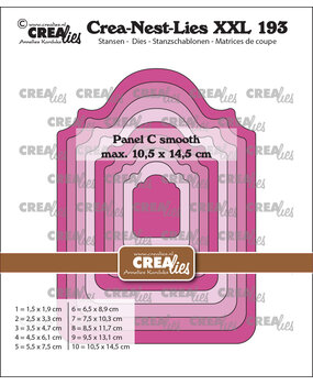 Crealies Crea-Nest-Lies XXL Dies Panel C Smooth (CLNestXXL193)