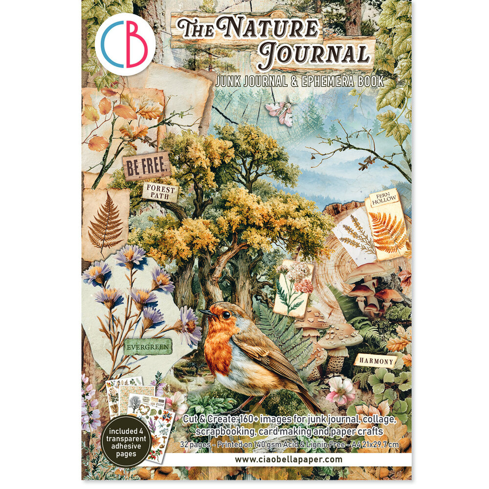 Ciao Bella The Nature Journal A4 Junk Journal Ephemera Book (32pcs) (CBB030) Ciao Bella The Nature Journal A4 Junk Journal Ephemera Book (32pcs) (CBB030)