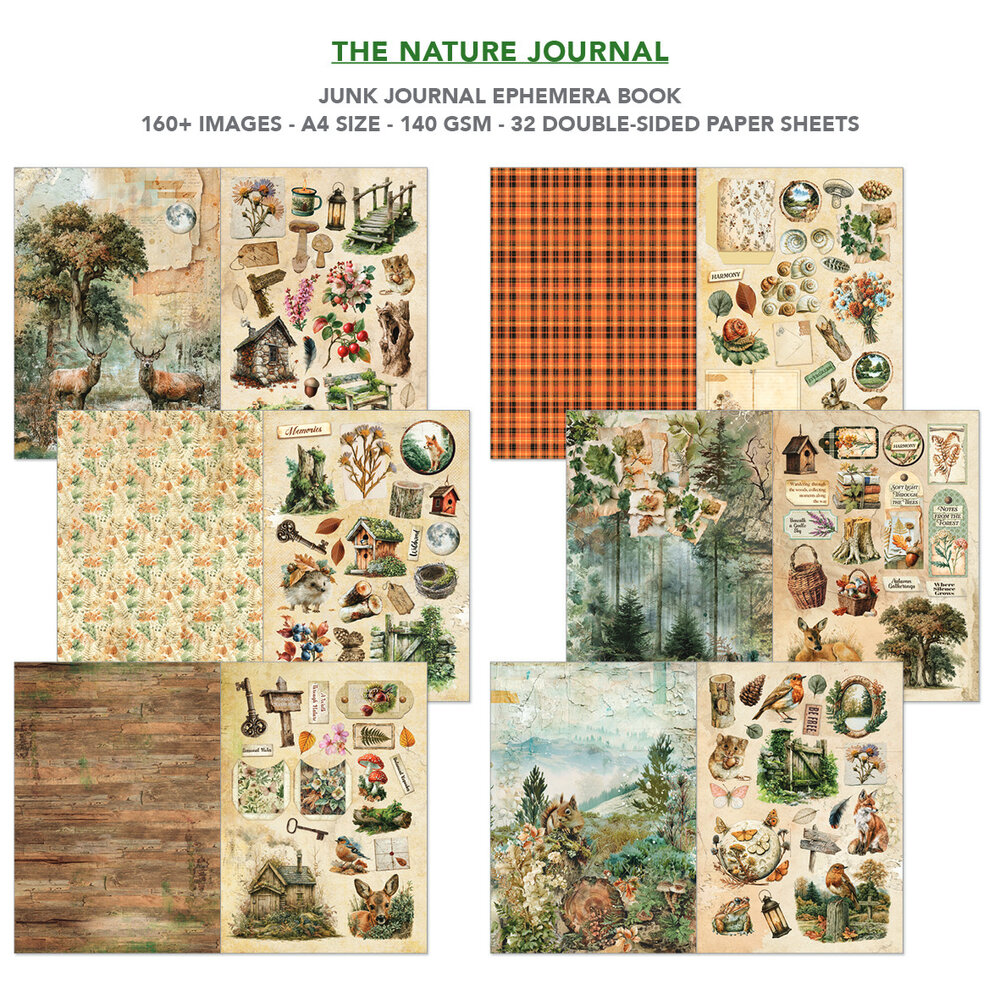 Ciao Bella The Nature Journal A4 Junk Journal Ephemera Book (32pcs) (CBB030) Ciao Bella The Nature Journal A4 Junk Journal Ephemera Book (32pcs) (CBB030)