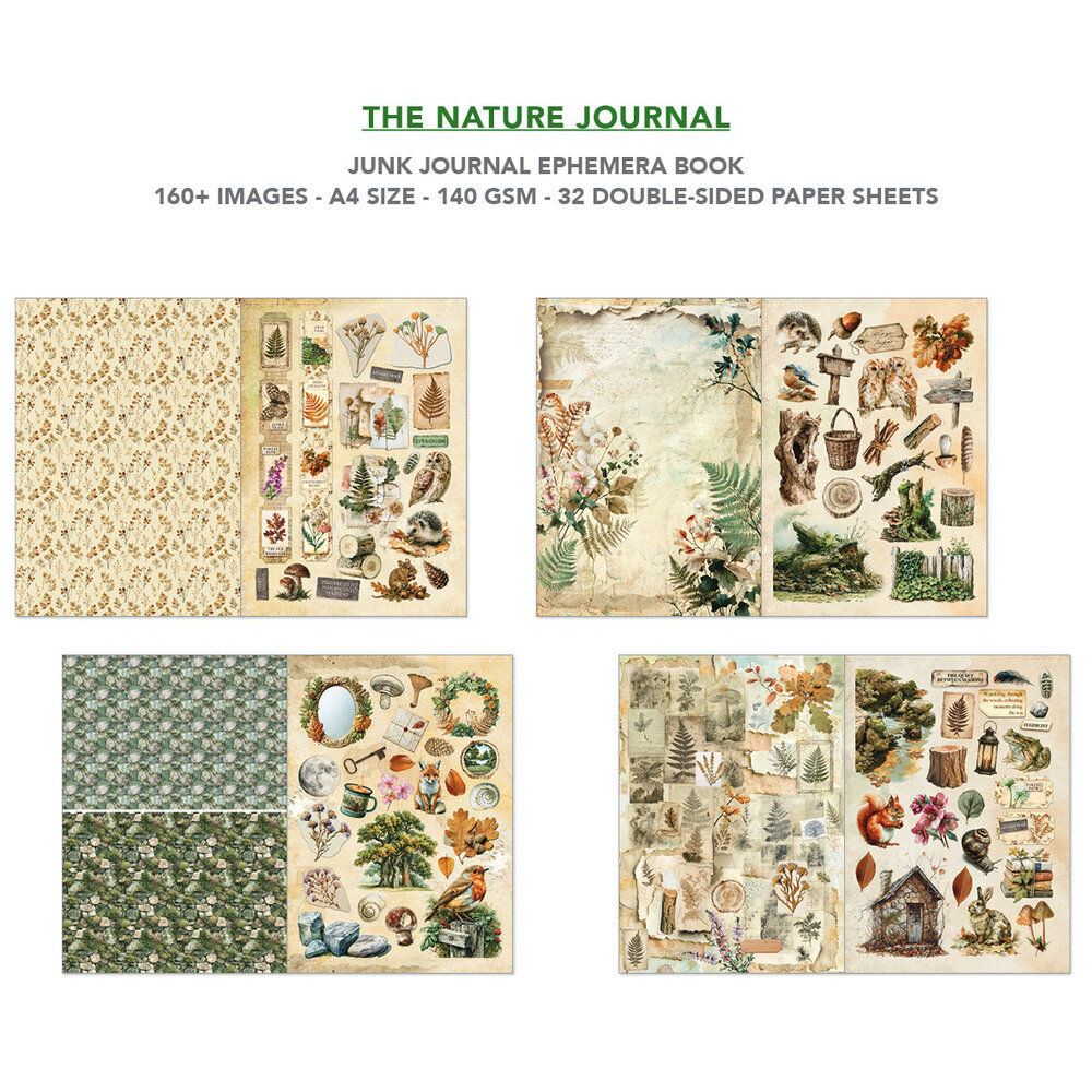 Ciao Bella The Nature Journal A4 Junk Journal Ephemera Book (32pcs) (CBB030) Ciao Bella The Nature Journal A4 Junk Journal Ephemera Book (32pcs) (CBB030)