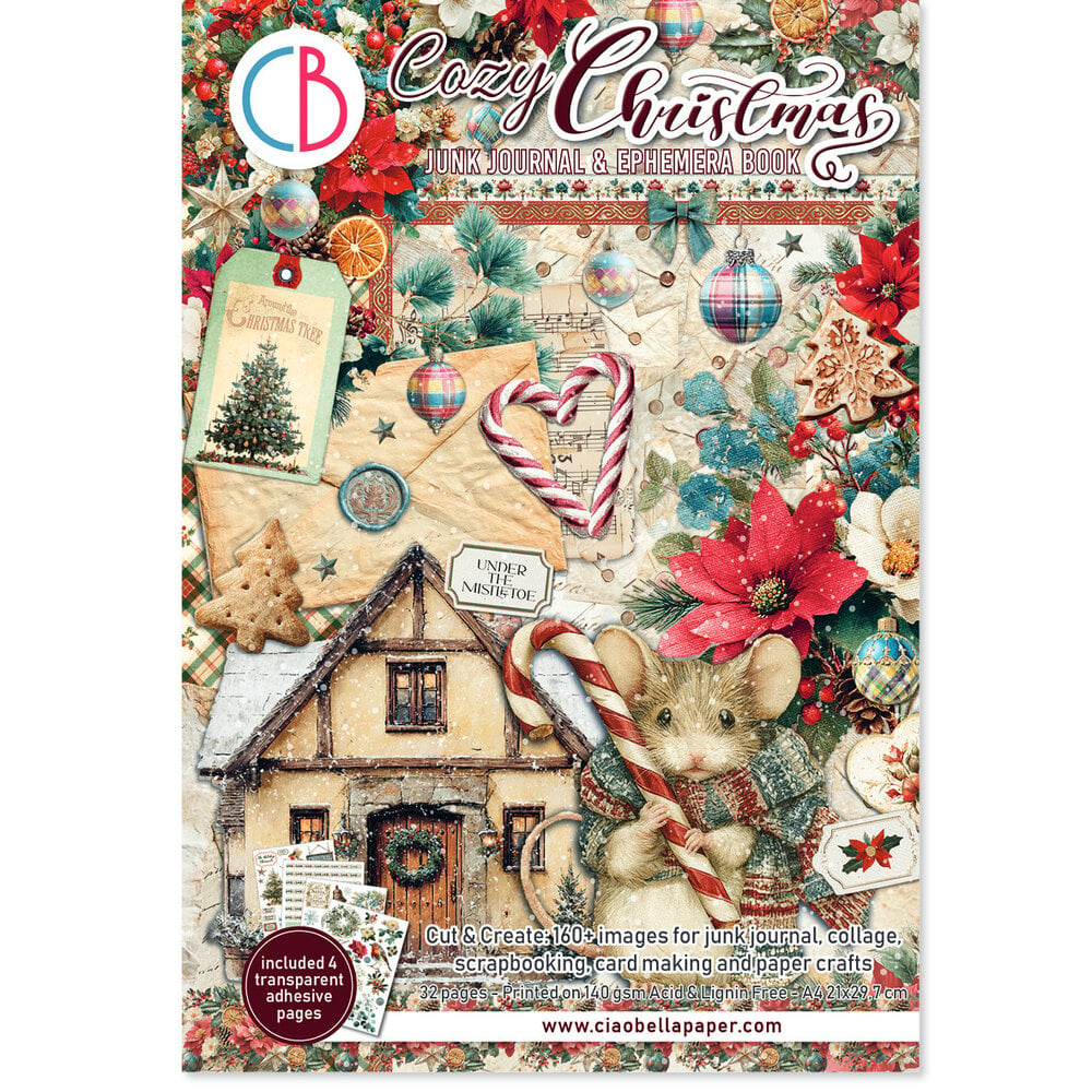 Ciao Bella Cozy Christmas A4 Junk Journal Ephemera Book (32pcs) (CBB031) Ciao Bella Cozy Christmas A4 Junk Journal Ephemera Book (32pcs) (CBB031)