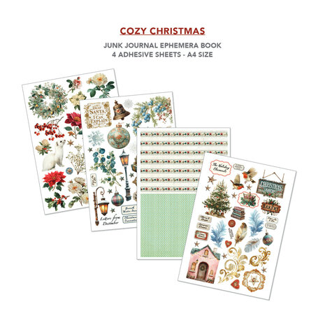Ciao Bella Cozy Christmas A4 Junk Journal Ephemera Book (32pcs) (CBB031) Ciao Bella Cozy Christmas A4 Junk Journal Ephemera Book (32pcs) (CBB031)