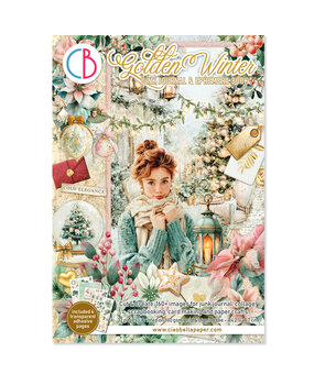 Ciao Bella Golden Winter A4 Junk Journal Ephemera Book (32pcs) (CBB032)