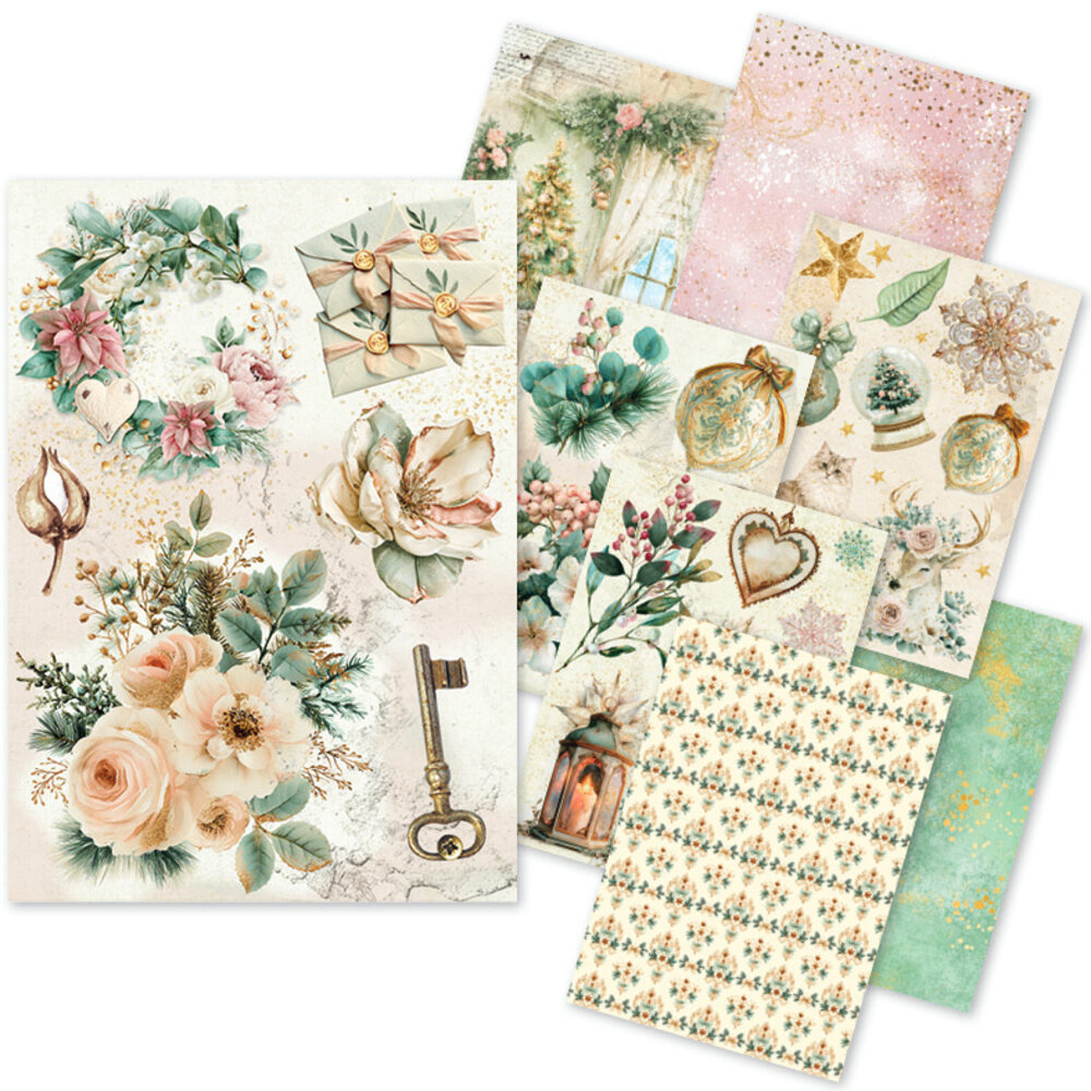 Ciao Bella Golden Winter A5 Rice Paper Mixed (8pcs) (CBRS051) Ciao Bella Golden Winter A5 Rice Paper Mixed (8pcs) (CBRS051)