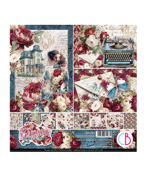 Ciao Bella Bohemian Burgundy 8x8 Inch Paper Pad (12pcs) (CBH099)