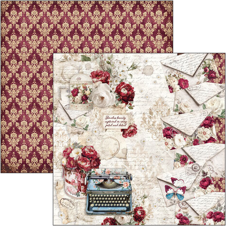 Ciao Bella Bohemian Burgundy 8x8 Inch Paper Pad (12pcs) (CBH099) Ciao Bella Bohemian Burgundy 8x8 Inch Paper Pad (12pcs) (CBH099)