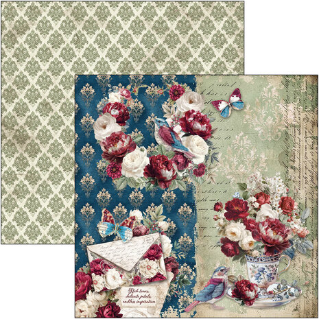 Ciao Bella Bohemian Burgundy 8x8 Inch Paper Pad (12pcs) (CBH099) Ciao Bella Bohemian Burgundy 8x8 Inch Paper Pad (12pcs) (CBH099)