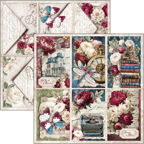 Ciao Bella Bohemian Burgundy 8x8 Inch Paper Pad (12pcs) (CBH099) Ciao Bella Bohemian Burgundy 8x8 Inch Paper Pad (12pcs) (CBH099)