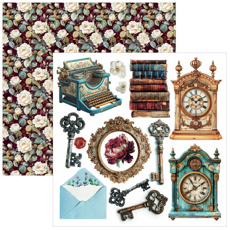 Ciao Bella Bohemian Burgundy 6x6 Inch Fussy Cut Pad (24pcs) (CBQE099) Ciao Bella Bohemian Burgundy 6x6 Inch Fussy Cut Pad (24pcs) (CBQE099)