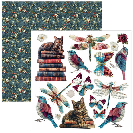 Ciao Bella Bohemian Burgundy 6x6 Inch Fussy Cut Pad (24pcs) (CBQE099) Ciao Bella Bohemian Burgundy 6x6 Inch Fussy Cut Pad (24pcs) (CBQE099)