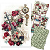Bohemian Burgundy A4 Rice Paper Mixed (4pcs) (CBRA015) Bohemian Burgundy A4 Rice Paper Mixed (4pcs) (CBRA015)