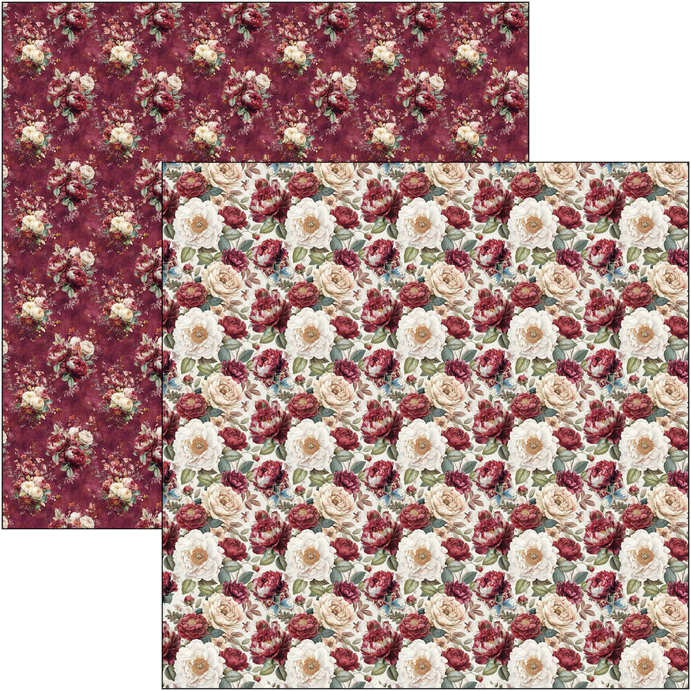 Ciao Bella Bohemian Burgundy 12x12 Inch Patterns Pad (8pcs) (CBT099) Ciao Bella Bohemian Burgundy 12x12 Inch Patterns Pad (8pcs) (CBT099)