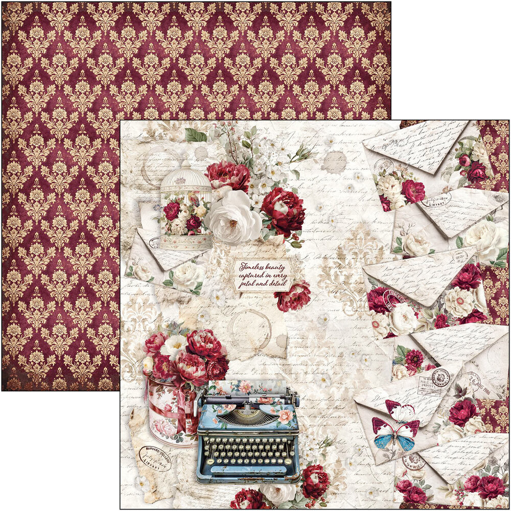 Ciao Bella Bohemian Burgundy 12x12 Inch Paper Pad (12pcs) (CBPM099) Ciao Bella Bohemian Burgundy 12x12 Inch Paper Pad (12pcs) (CBPM099)
