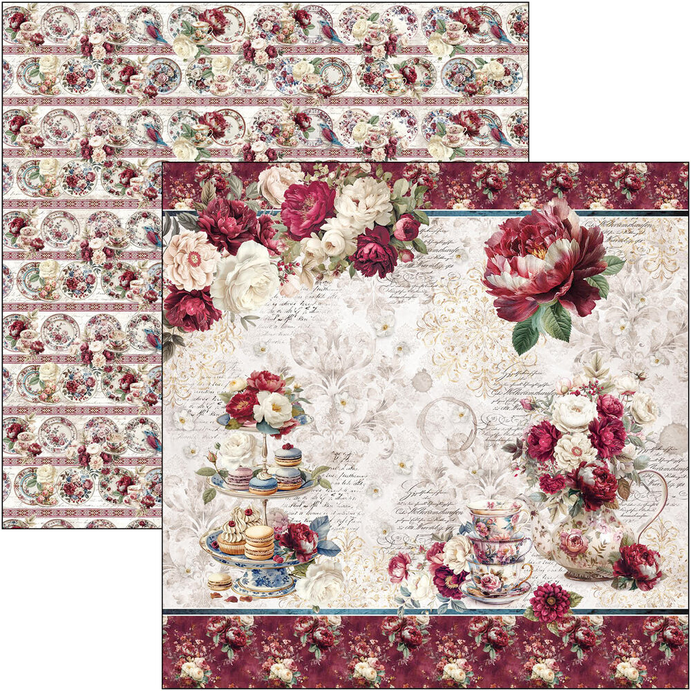 Ciao Bella Bohemian Burgundy 12x12 Inch Paper Pad (12pcs) (CBPM099) Ciao Bella Bohemian Burgundy 12x12 Inch Paper Pad (12pcs) (CBPM099)