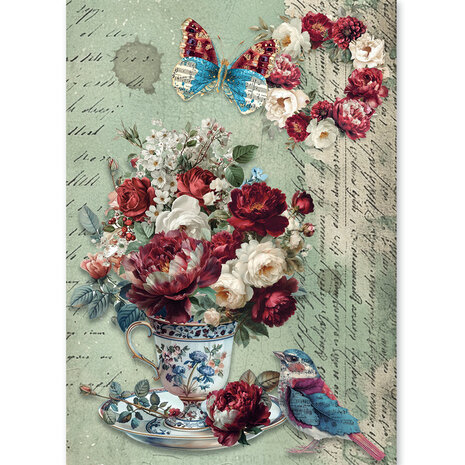 Ciao Bella Bohemian Burgundy A5 Rice Paper Mixed (8pcs) (CBRS046) Ciao Bella Bohemian Burgundy A5 Rice Paper Mixed (8pcs) (CBRS046)