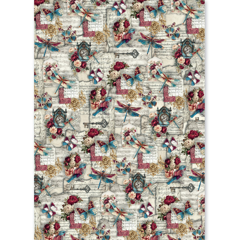 Ciao Bella Bohemian Burgundy A5 Rice Paper Mixed (8pcs) (CBRS046) Ciao Bella Bohemian Burgundy A5 Rice Paper Mixed (8pcs) (CBRS046)