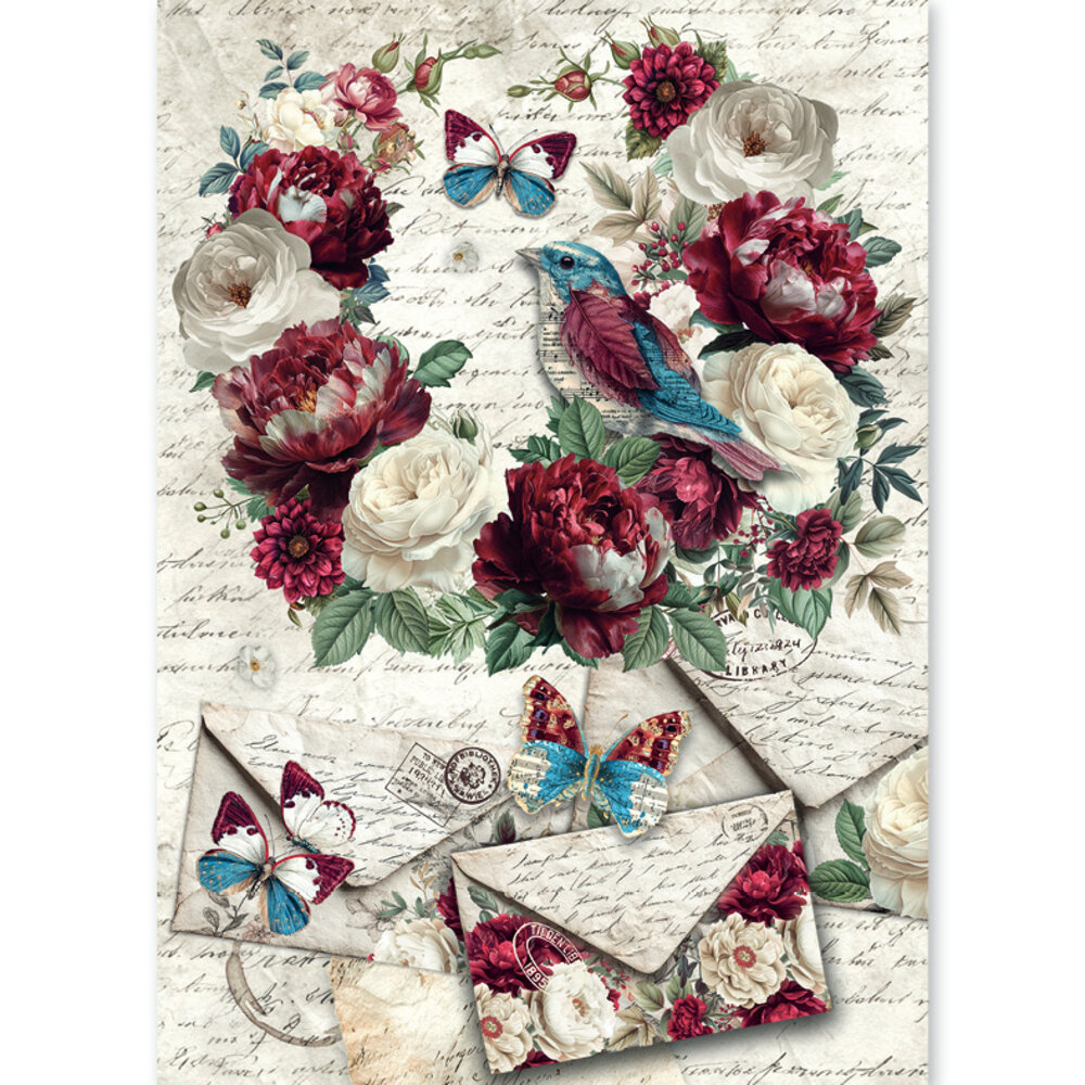 Ciao Bella Bohemian Burgundy A5 Rice Paper Mixed (8pcs) (CBRS046) Ciao Bella Bohemian Burgundy A5 Rice Paper Mixed (8pcs) (CBRS046)