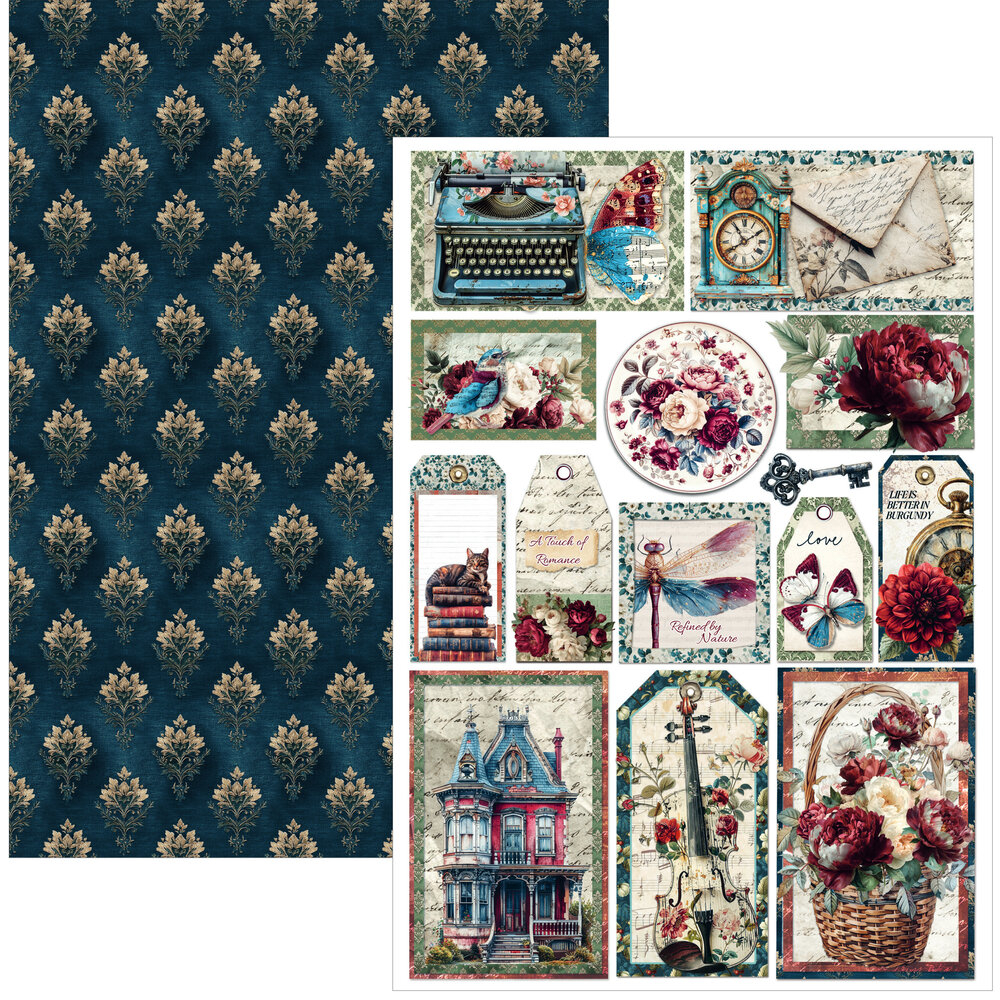 Ciao Bella Bohemian Burgundy A4 Creative Pad (9pcs) (CBCL099) Ciao Bella Bohemian Burgundy A4 Creative Pad (9pcs) (CBCL099)