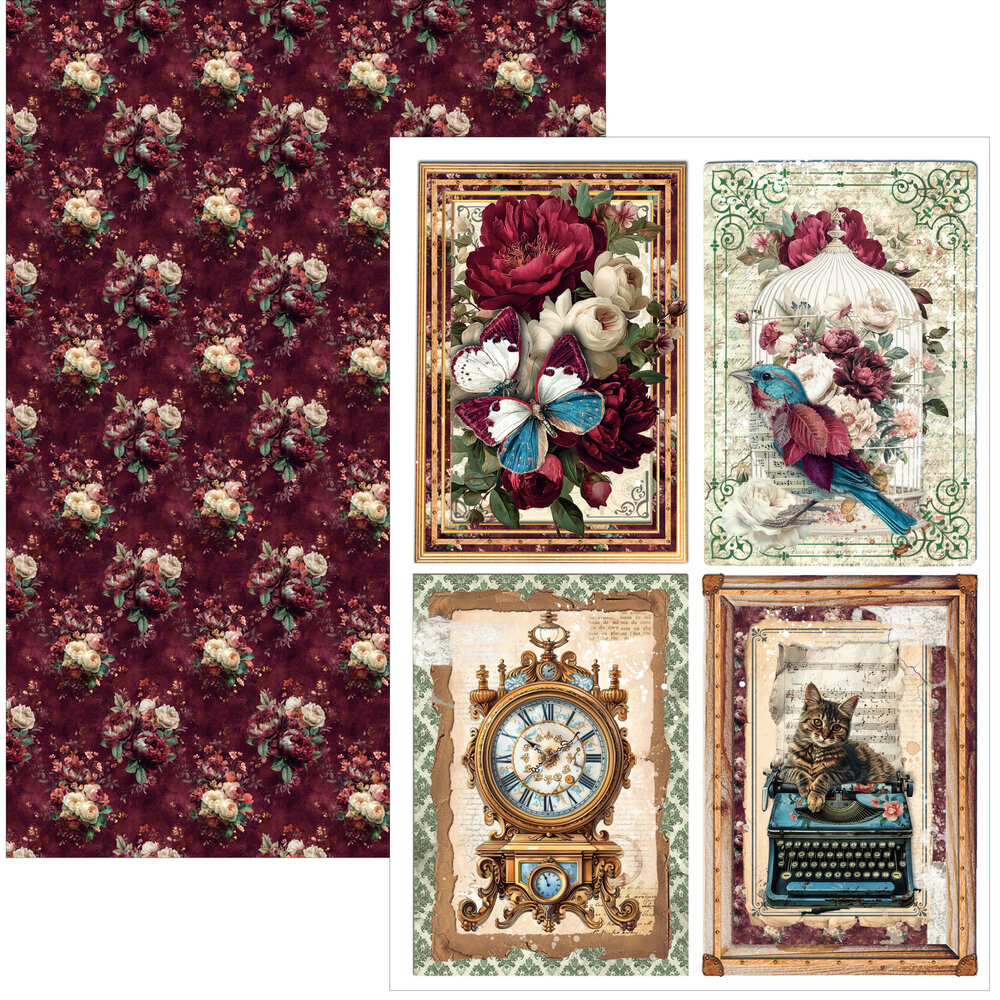 Ciao Bella Bohemian Burgundy A4 Creative Pad (9pcs) (CBCL099) Ciao Bella Bohemian Burgundy A4 Creative Pad (9pcs) (CBCL099)