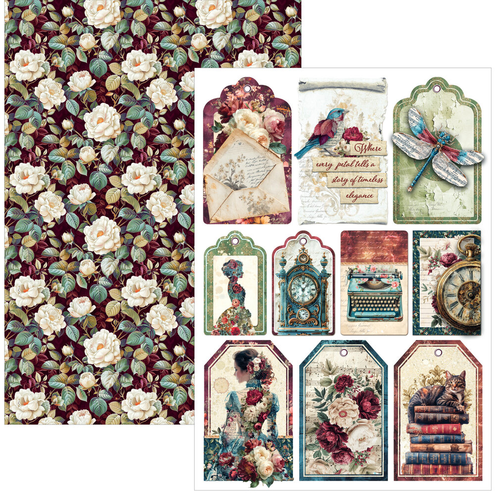 Ciao Bella Bohemian Burgundy A4 Creative Pad (9pcs) (CBCL099) Ciao Bella Bohemian Burgundy A4 Creative Pad (9pcs) (CBCL099)