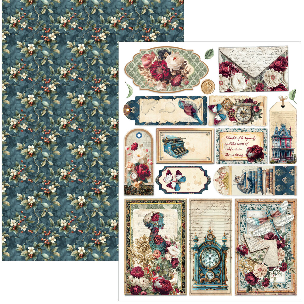 Ciao Bella Bohemian Burgundy A4 Creative Pad (9pcs) (CBCL099) Ciao Bella Bohemian Burgundy A4 Creative Pad (9pcs) (CBCL099)