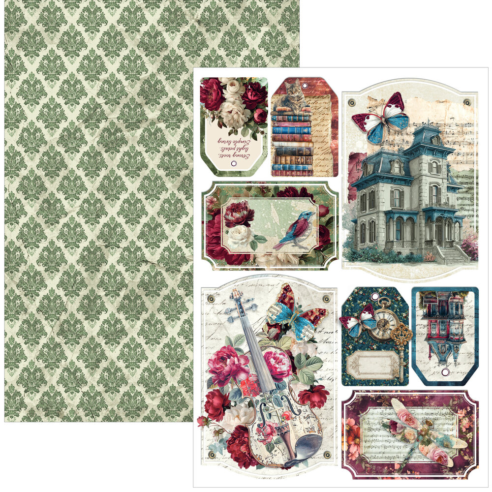 Ciao Bella Bohemian Burgundy A4 Creative Pad (9pcs) (CBCL099) Ciao Bella Bohemian Burgundy A4 Creative Pad (9pcs) (CBCL099)