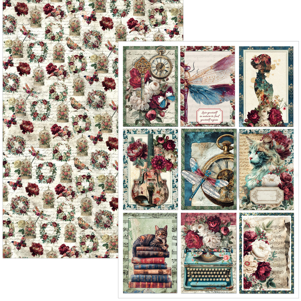 Ciao Bella Bohemian Burgundy A4 Creative Pad (9pcs) (CBCL099) Ciao Bella Bohemian Burgundy A4 Creative Pad (9pcs) (CBCL099)