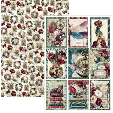 Ciao Bella Bohemian Burgundy A4 Creative Pad (9pcs) (CBCL099) Ciao Bella Bohemian Burgundy A4 Creative Pad (9pcs) (CBCL099)