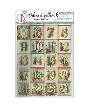 Ciao Bella Merry & Bright A4 Deluxe Paper Silver & Vellum Dual Pack Mixed (6pcs) (CBX011)