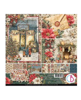 Ciao Bella Merry & Bright 8x8 Inch Paper Pad (12pcs) (CBH098)