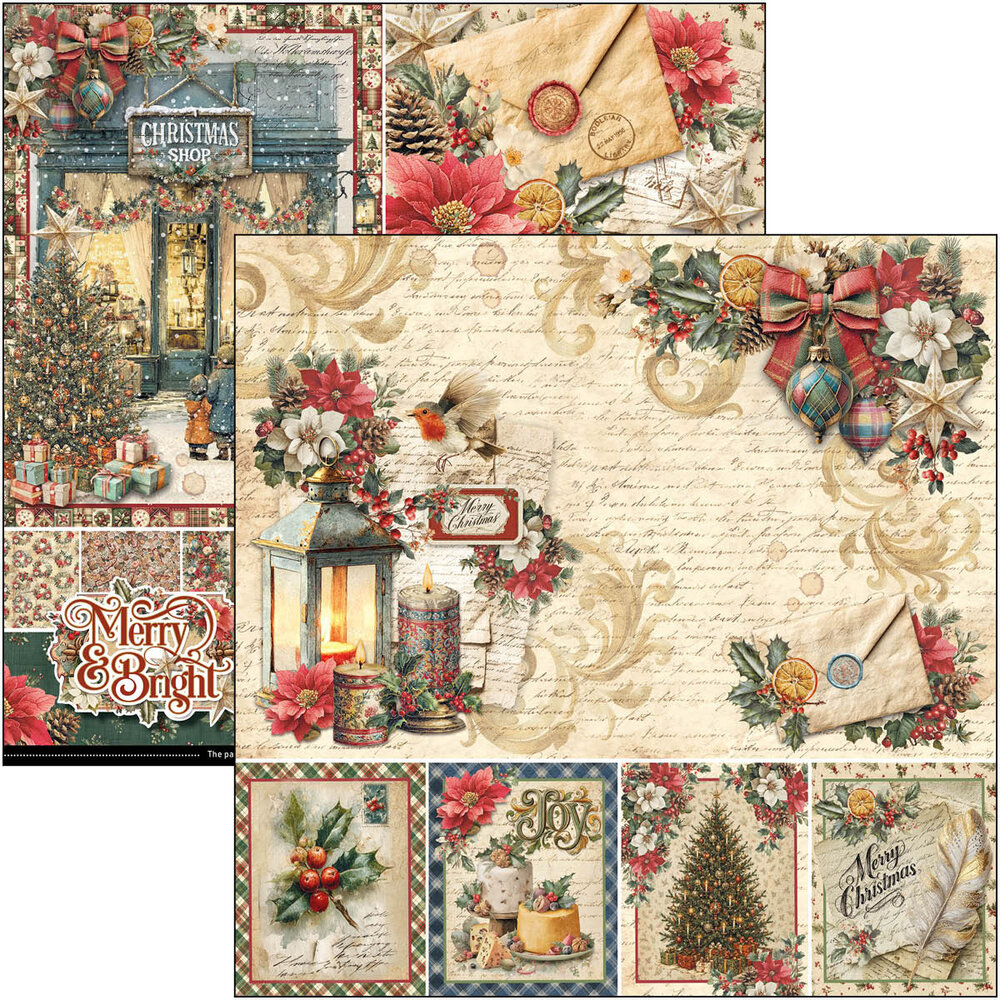 Ciao Bella Merry & Bright 8x8 Inch Paper Pad (12pcs) (CBH098) Ciao Bella Merry & Bright 8x8 Inch Paper Pad (12pcs) (CBH098)