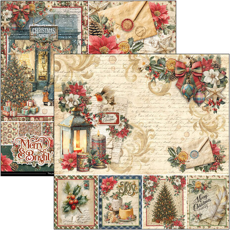 Ciao Bella Merry & Bright 8x8 Inch Paper Pad (12pcs) (CBH098) Ciao Bella Merry & Bright 8x8 Inch Paper Pad (12pcs) (CBH098)