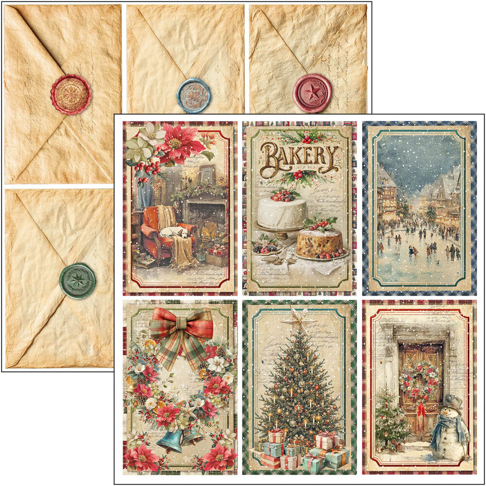 Ciao Bella Merry & Bright 8x8 Inch Paper Pad (12pcs) (CBH098) Ciao Bella Merry & Bright 8x8 Inch Paper Pad (12pcs) (CBH098)