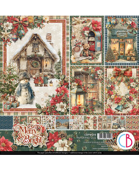 Ciao Bella Merry & Bright 12x12 Inch Paper Pad (12pcs) (CBPM098)