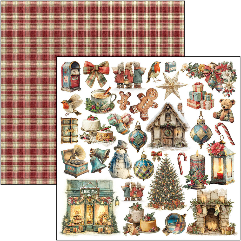 Ciao Bella Merry & Bright 12x12 Inch Paper Pad (12pcs) (CBPM098) Ciao Bella Merry & Bright 12x12 Inch Paper Pad (12pcs) (CBPM098)