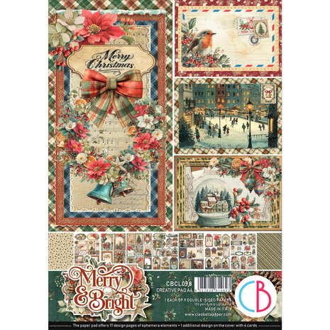 Ciao Bella Merry & Bright A4 Creative Pad (9pcs) (CBCL098) Ciao Bella Merry & Bright A4 Creative Pad (9pcs) (CBCL098)