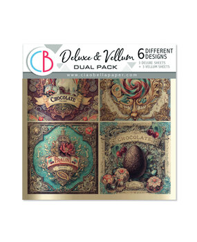 Ciao Bella The Chocolate Factory 6x6 Inch Deluxe Paper Silver & Vellum Dual Pack Mixed (6pcs) (CBXQ013)