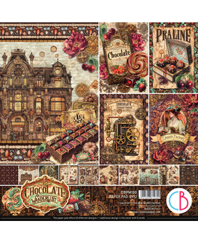 Ciao Bella The Chocolate Factory 12x12 Inch Paper Pad (12pcs) (CBPM100)