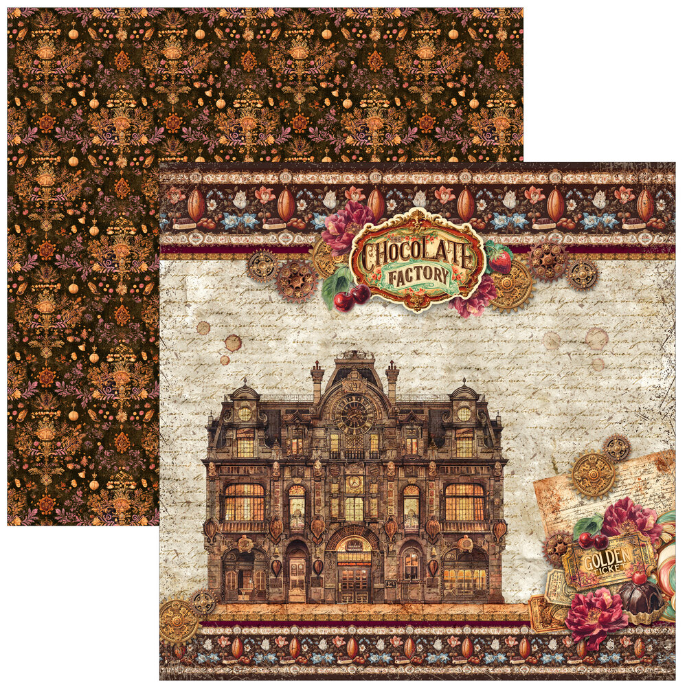 Ciao Bella The Chocolate Factory 12x12 Inch Paper Pad (12pcs) (CBPM100) Ciao Bella The Chocolate Factory 12x12 Inch Paper Pad (12pcs) (CBPM100)