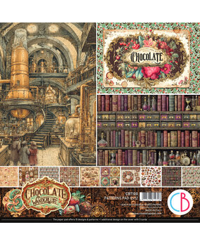 Ciao Bella The Chocolate Factory 12x12 Inch Patterns Pad (8pcs) (CBT100)