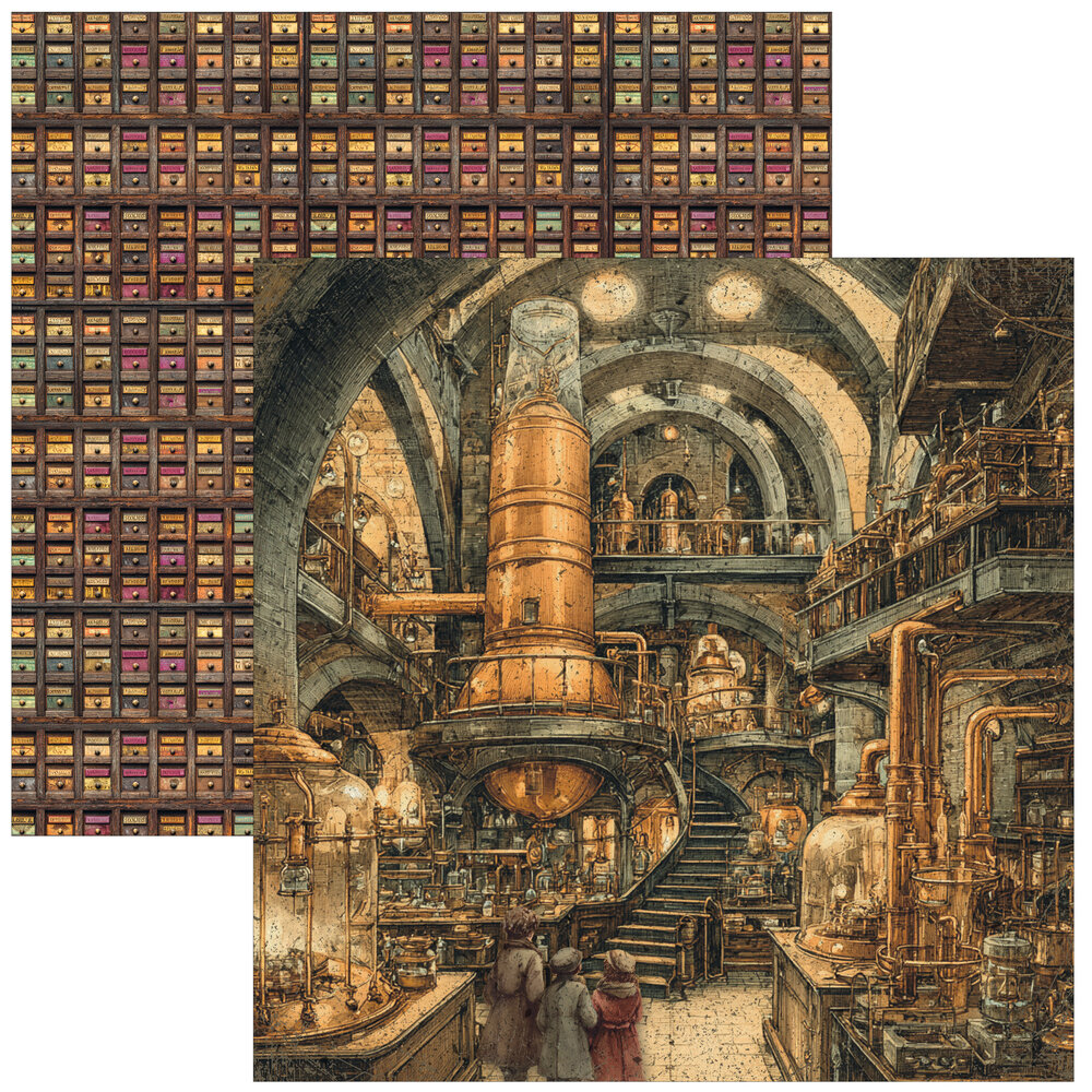 Ciao Bella The Chocolate Factory 12x12 Inch Paper Pad (12pcs) (CBPM100) Ciao Bella The Chocolate Factory 12x12 Inch Paper Pad (12pcs) (CBPM100)