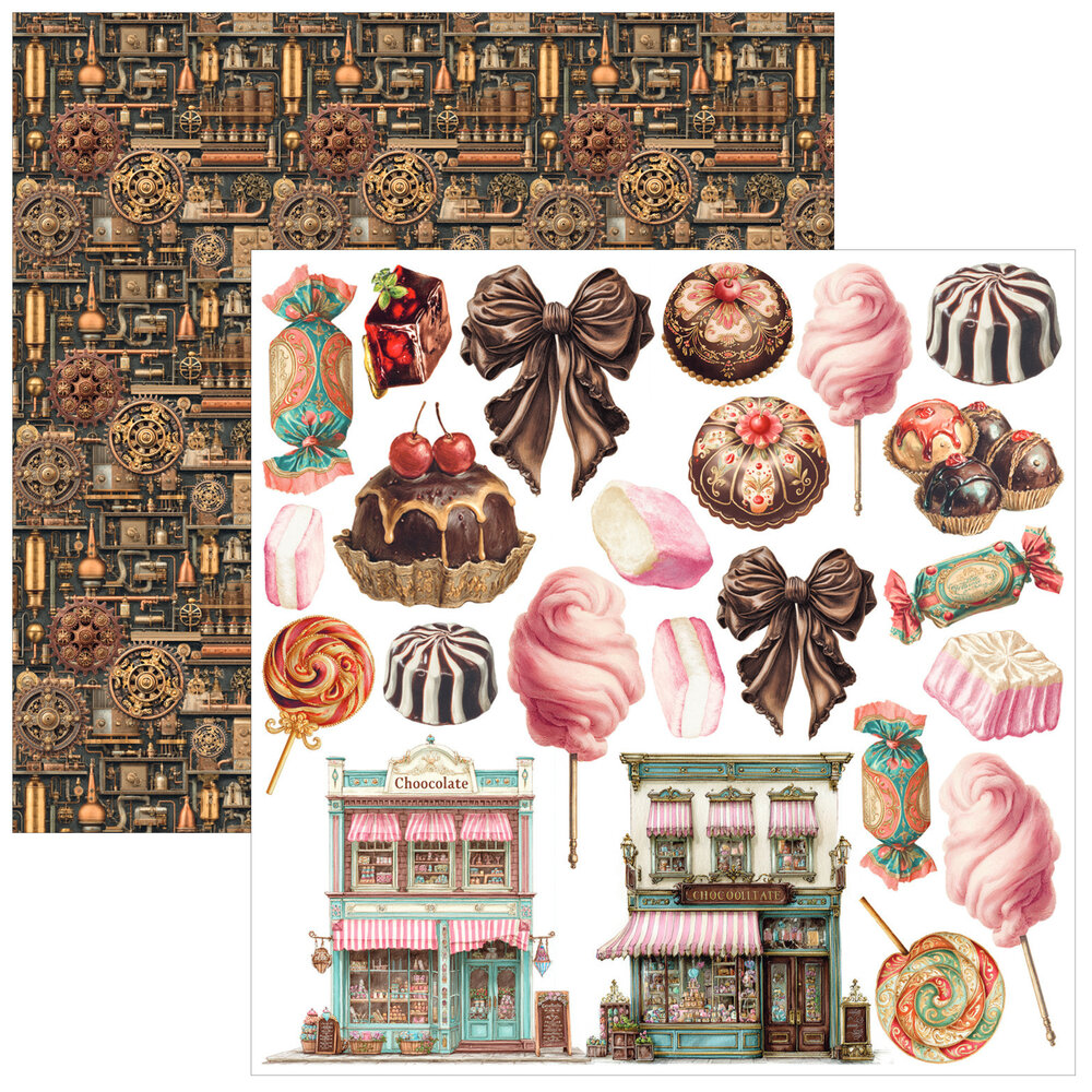 Ciao Bella The Chocolate Factory 6x6 Inch Fussy Cut Pad (24pcs) (CBQE100) Ciao Bella The Chocolate Factory 6x6 Inch Fussy Cut Pad (24pcs) (CBQE100)