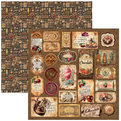 Ciao Bella The Chocolate Factory 12x12 Inch Patterns Pad (8pcs) (CBT100) Ciao Bella The Chocolate Factory 12x12 Inch Patterns Pad (8pcs) (CBT100)