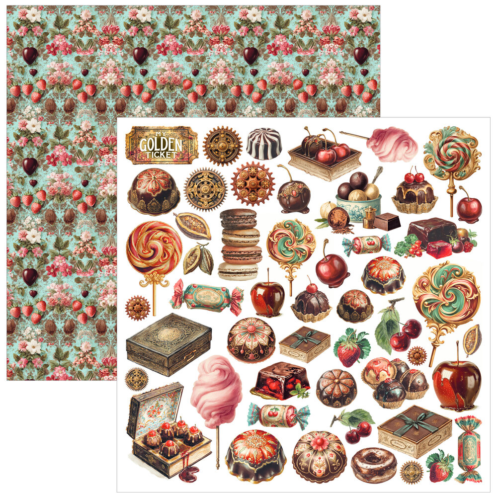Ciao Bella The Chocolate Factory 12x12 Inch Patterns Pad (8pcs) (CBT100) Ciao Bella The Chocolate Factory 12x12 Inch Patterns Pad (8pcs) (CBT100)