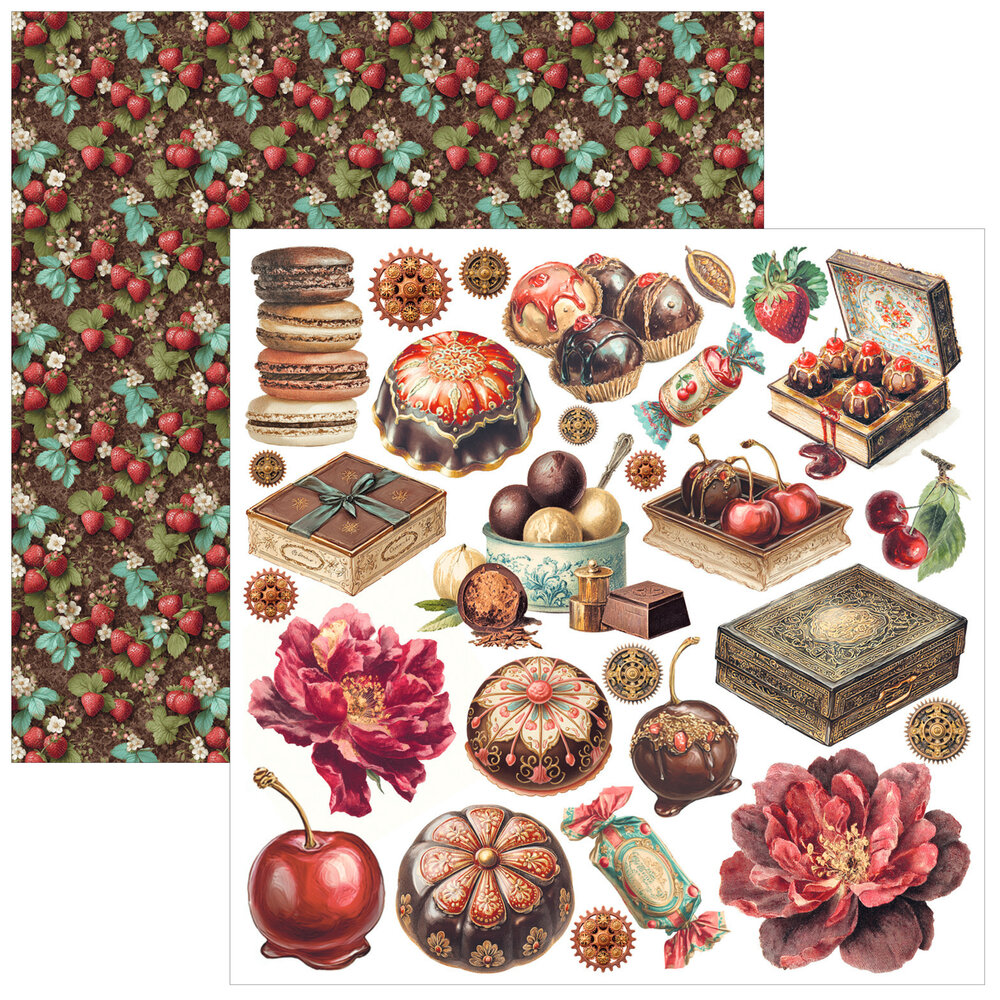 Ciao Bella The Chocolate Factory 6x6 Inch Fussy Cut Pad (24pcs) (CBQE100) Ciao Bella The Chocolate Factory 6x6 Inch Fussy Cut Pad (24pcs) (CBQE100)