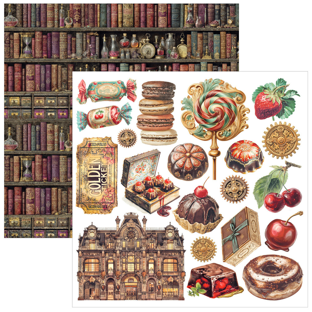 Ciao Bella The Chocolate Factory 6x6 Inch Fussy Cut Pad (24pcs) (CBQE100) Ciao Bella The Chocolate Factory 6x6 Inch Fussy Cut Pad (24pcs) (CBQE100)