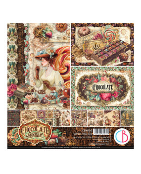 Ciao Bella The Chocolate Factory 8x8 Inch Paper Pad (12pcs) (CBH100)